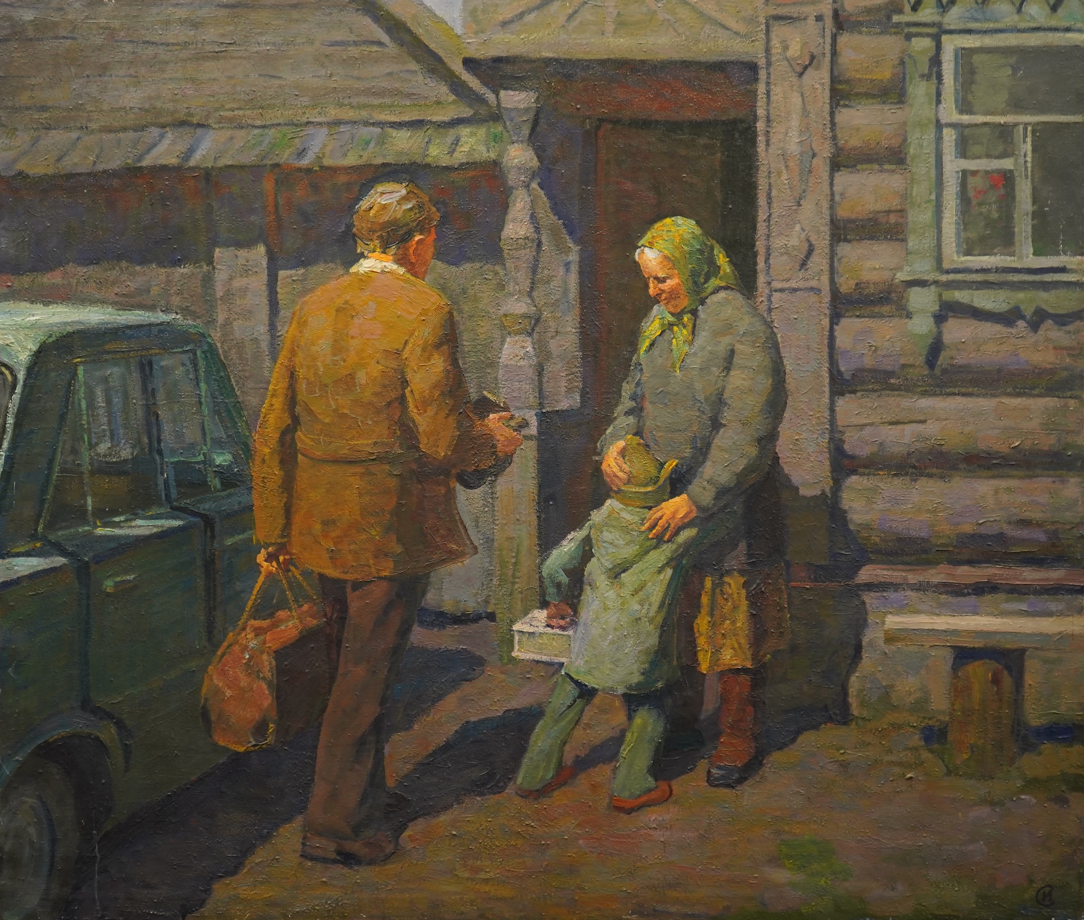 Ivan Kuzmich Sobakin, Russian 1928-1994, 'Father's Home'